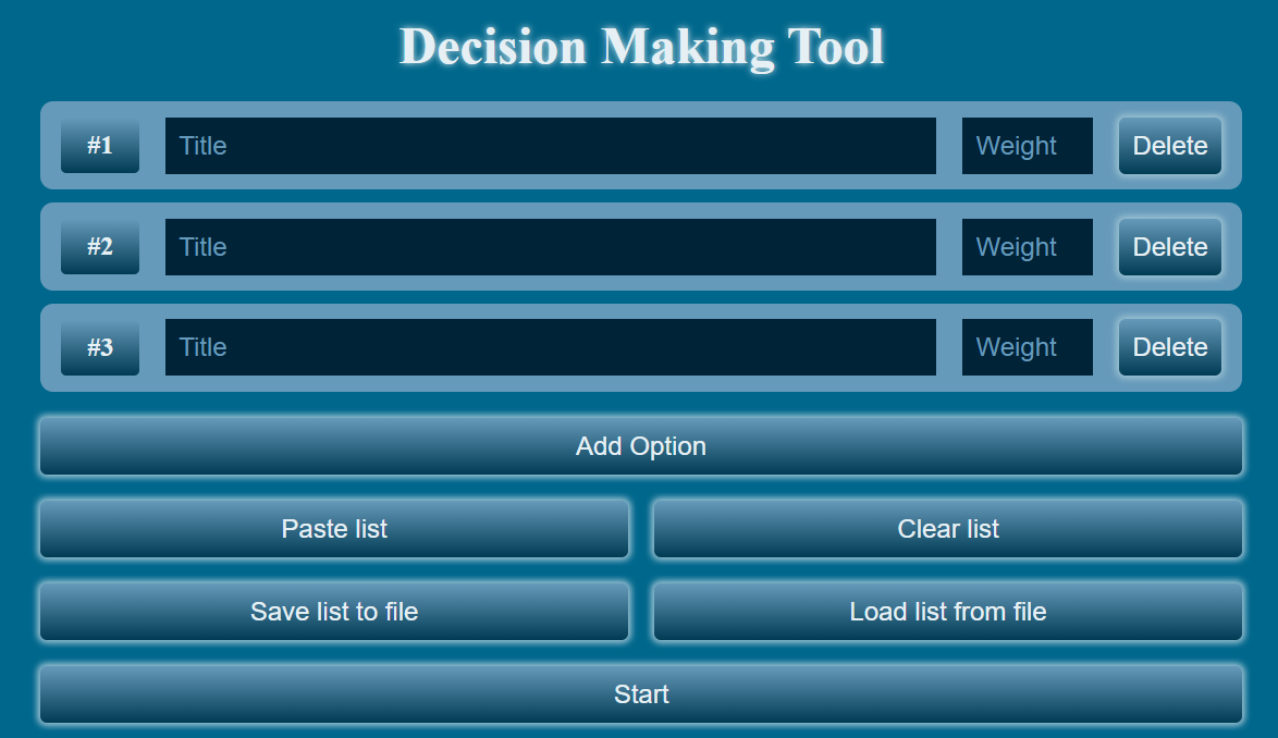 Decision Making Tool